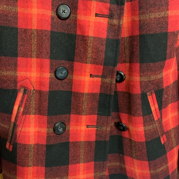 Red and black peacoat jacket 🧥 S: medium - Picture 2 of 4